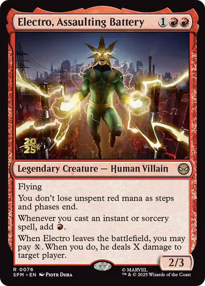 Electro, Assaulting Battery (76) [Prerelease Cards]