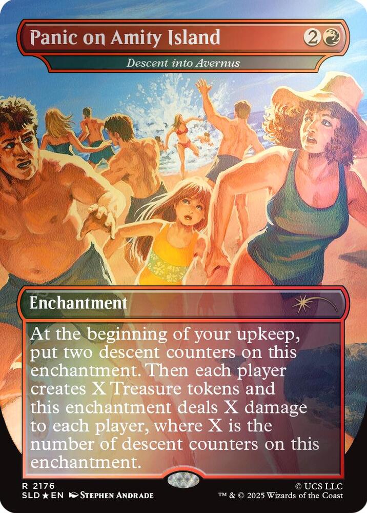 Panic on Amity Island - Descent into Avernus (Rainbow Foil) (2176) [Secret Lair Drop]