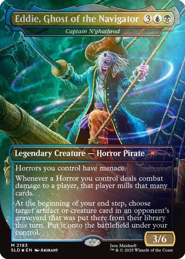 Eddie, Ghost of the Navigator - Captain N'ghathrod (Rainbow Foil) (2183) [Secret Lair Drop]