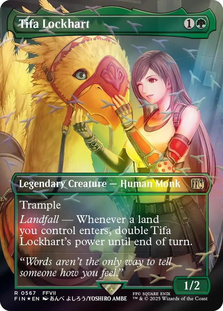 Tifa Lockhart (Borderless) (Chocobo Track Foil) (567) [Final Fantasy]