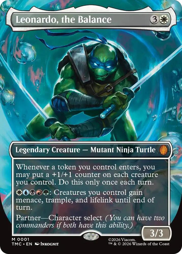 Leonardo, the Balance (0001) (Borderless) [Teenage Mutant Ninja Turtles Commander]