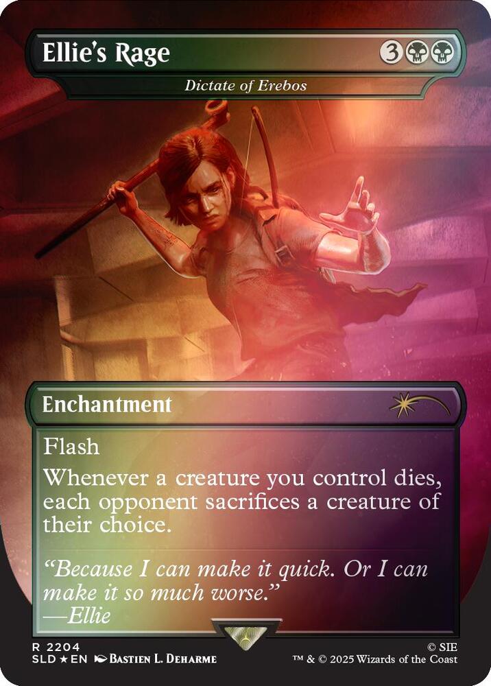 Ellie's Rage - Dictate of Erebos (Rainbow Foil) (2204) [Secret Lair Drop]