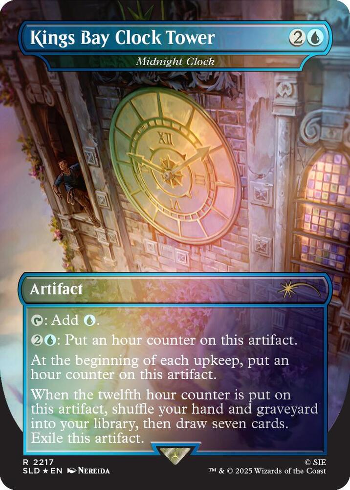 Kings Bay Clock Tower - Midnight Clock (Rainbow Foil) (2217) [Secret Lair Drop]
