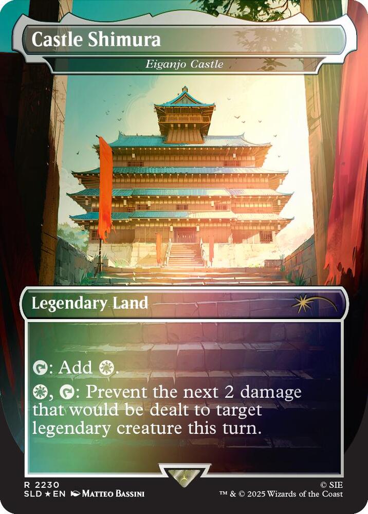 Castle Shimura - Eiganjo Castle (Rainbow Foil) (2230) [Secret Lair Drop]