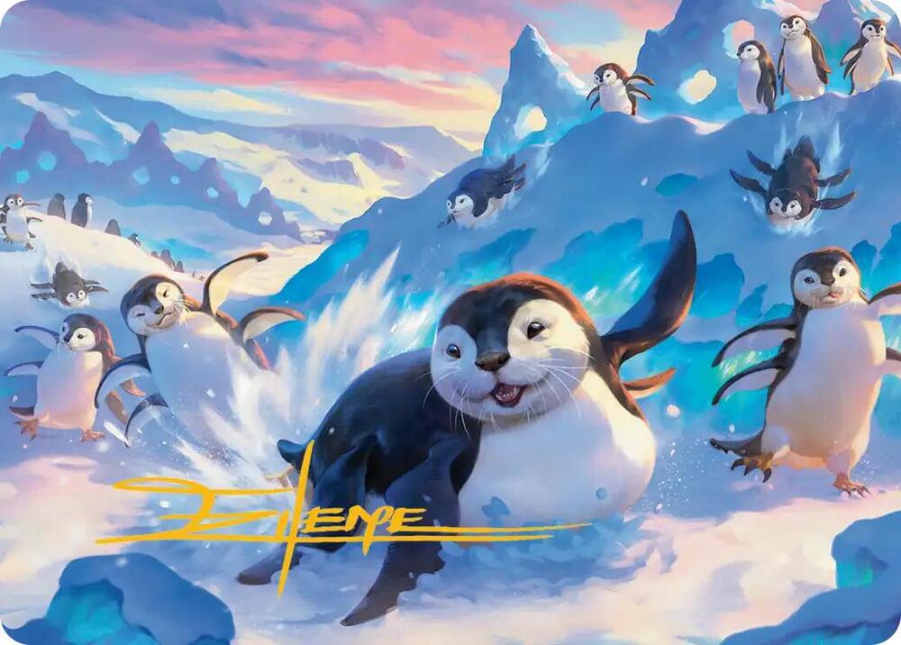 Otter-Penguin Art Card (Gold-Stamped Signature) (4) [Avatar: The Last Airbender Art Series]