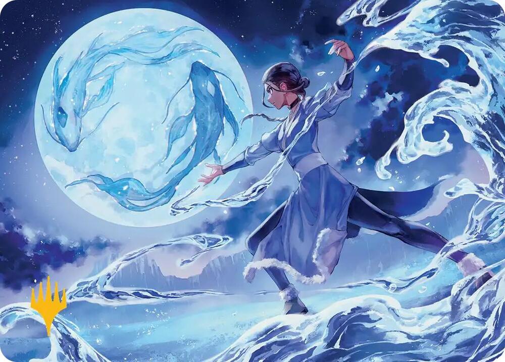 Waterbender Ascension Art Card (Gold-Stamped Planeswalker Symbol) (6) [Avatar: The Last Airbender Art Series]