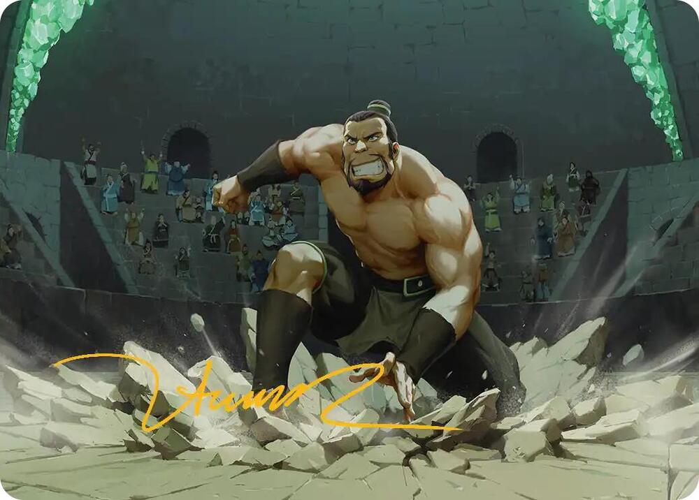 The Boulder, Ready to Rumble Art Card (Gold-Stamped Signature) (13) [Avatar: The Last Airbender Art Series]