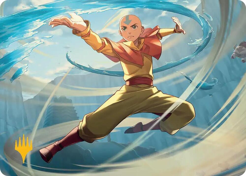 Aang, Swift Savior Art Card (Gold-Stamped Planeswalker Symbol) (20) [Avatar: The Last Airbender Art Series]