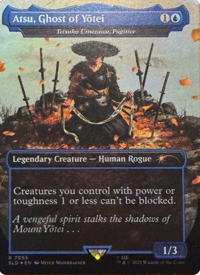 Atsu, Ghost of Yotei - Tetsuko Umezawa, Fugitive (Rainbow Foil) (7055) [Secret Lair Drop]