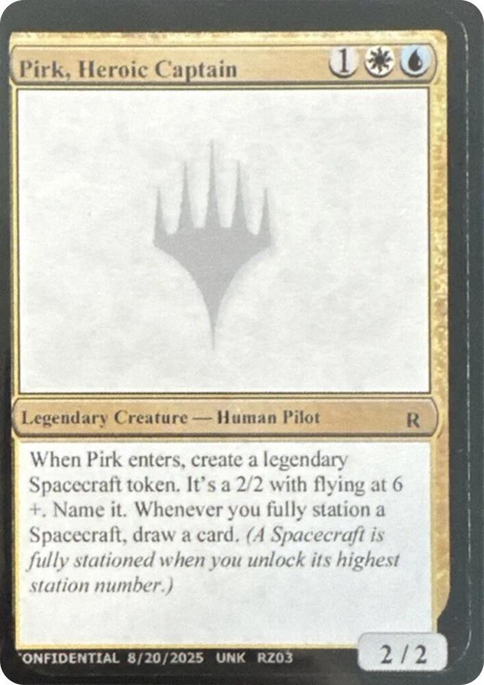 Pirk, Heroic Captain [Un-Known Event Playtest Cards]