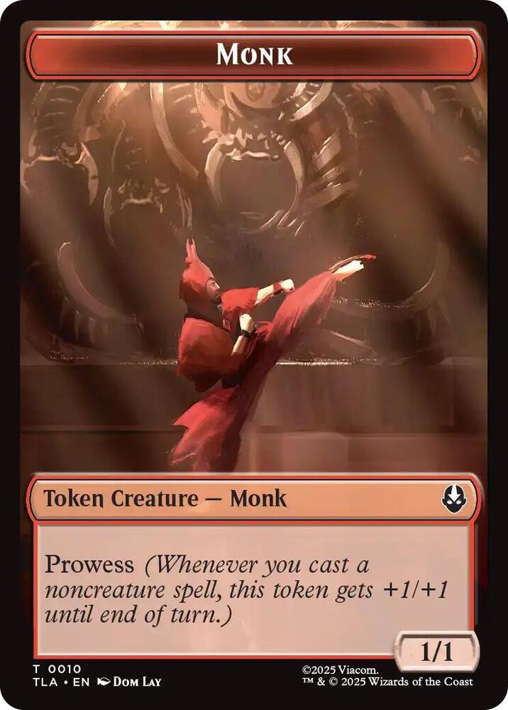 Monk // Clue (0017) Double-Sided Token (10 // 17) [Avatar: The Last Airbender]