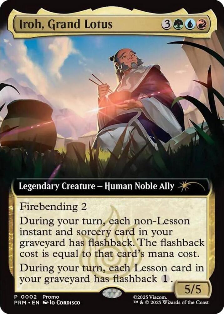 Iroh, Grand Lotus (Extended Art) (2) [Unique and Miscellaneous Promos]