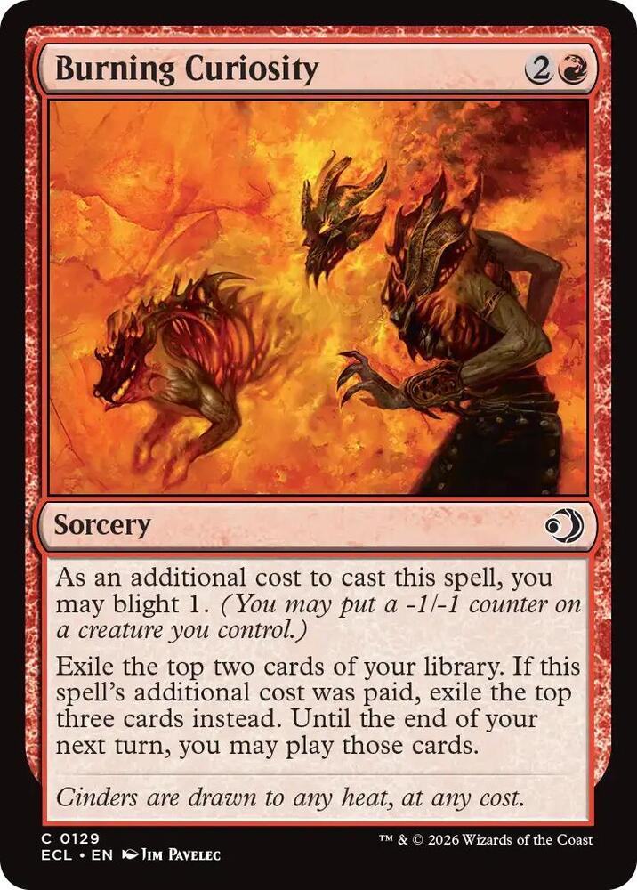 Burning Curiosity (129) [Lorwyn Eclipsed]