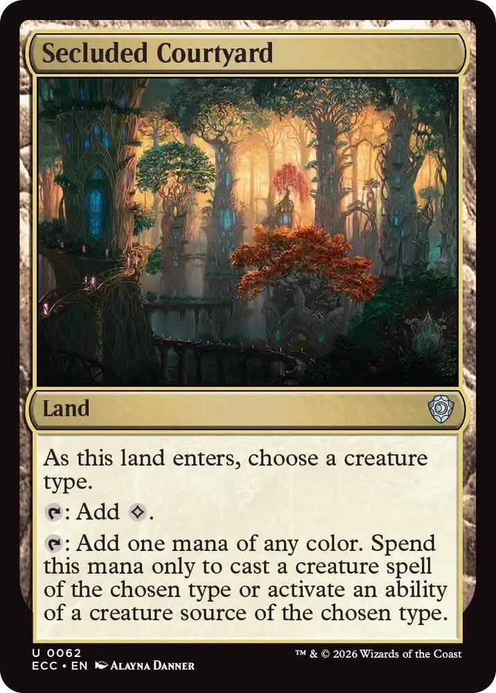 Secluded Courtyard (62) [Lorwyn Eclipsed Commander]