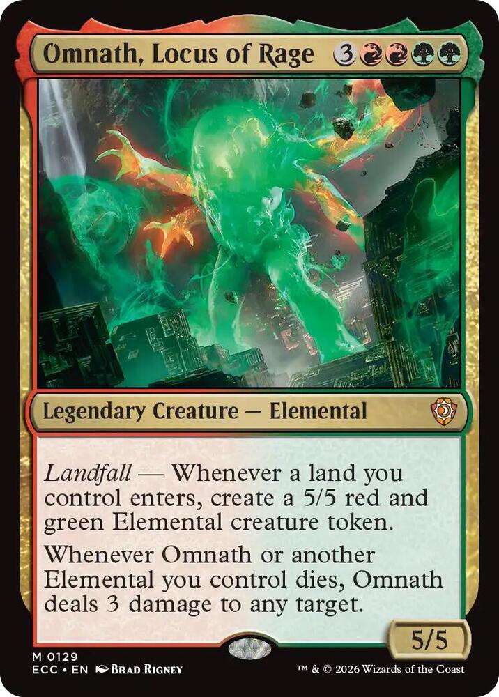Omnath, Locus of Rage (129) [Lorwyn Eclipsed Commander]