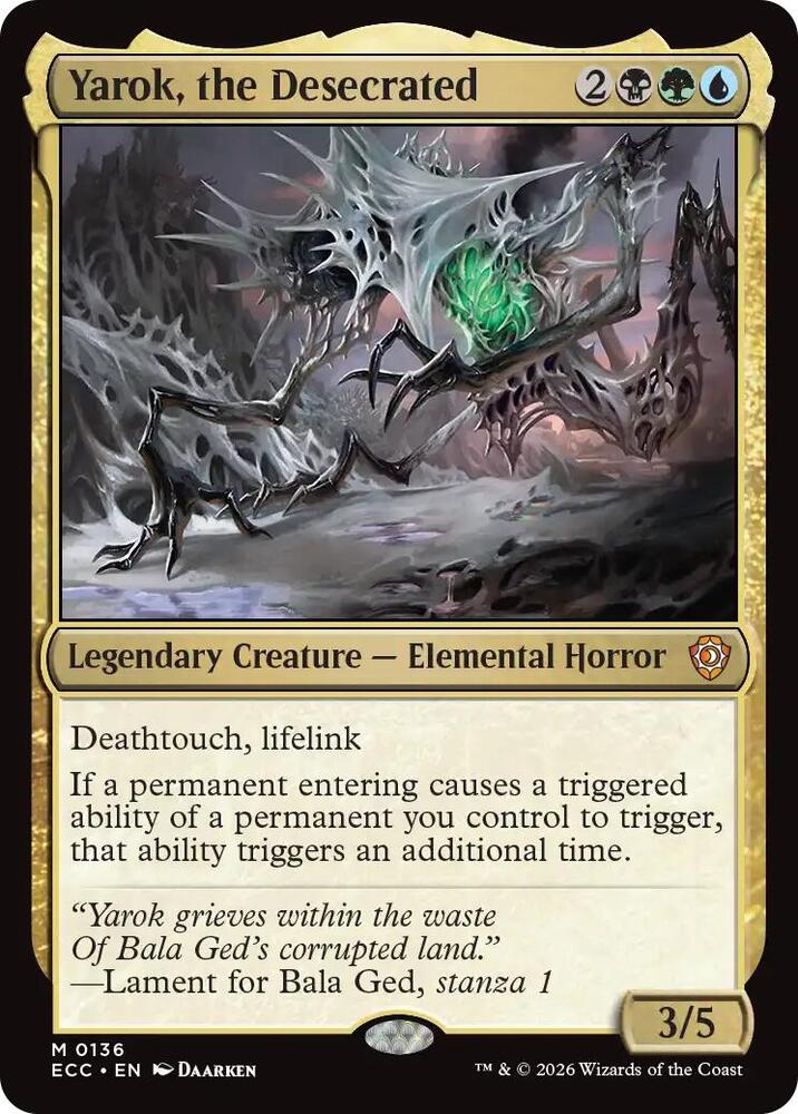 Yarok, the Desecrated (136) [Lorwyn Eclipsed Commander]