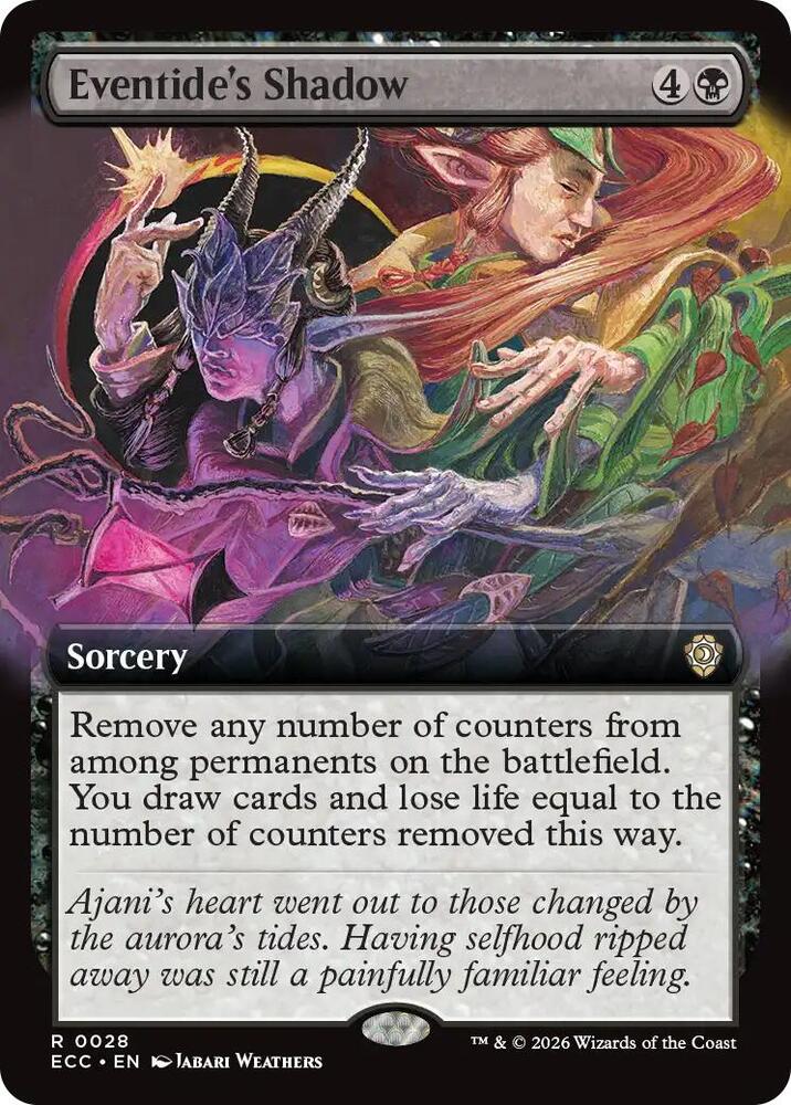 Eventide's Shadow (Extended Art) (28) [Lorwyn Eclipsed Commander]
