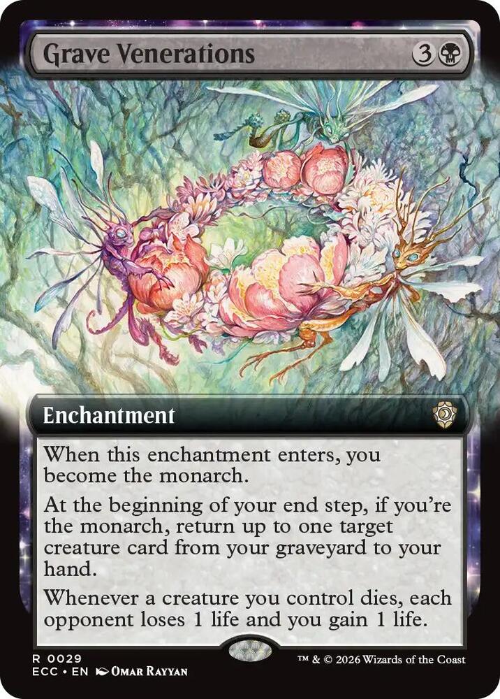 Grave Venerations (Extended Art) (29) [Lorwyn Eclipsed Commander]