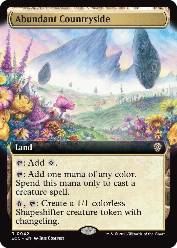 Abundant Countryside (Extended Art) (42) [Lorwyn Eclipsed Commander]