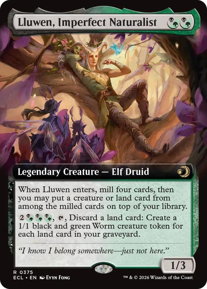 Lluwen, Imperfect Naturalist (Extended Art) (375) [Lorwyn Eclipsed]