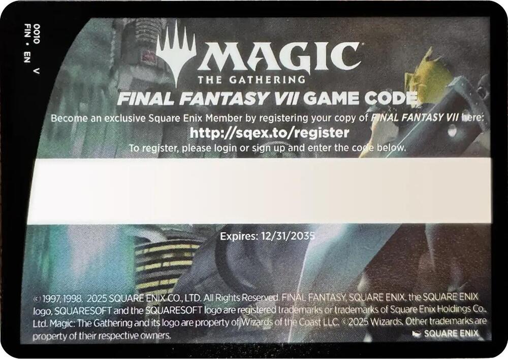 FINAL FANTASY VII Game Code Card (10) [Final Fantasy]