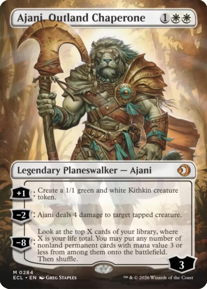 Ajani, Outland Chaperone (Borderless) (284) [Lorwyn Eclipsed]
