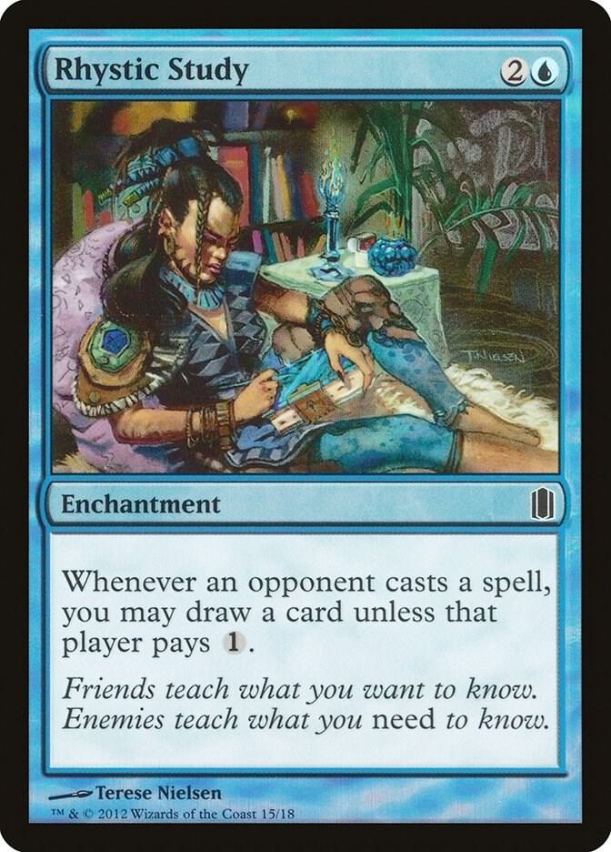 Rhystic Study (15) [Commander's Arsenal]