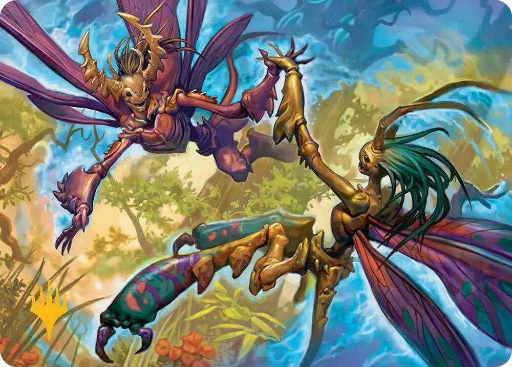 Illusion Spinners Art Card (Gold-Stamped Planeswalker Symbol) (8) [Lorwyn Eclipsed Art Series]