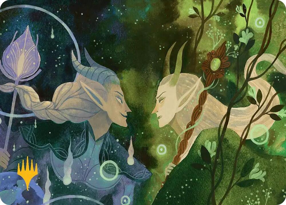 Trystan's Command Art Card (Gold-Stamped Planeswalker Symbol) (45) [Lorwyn Eclipsed Art Series]