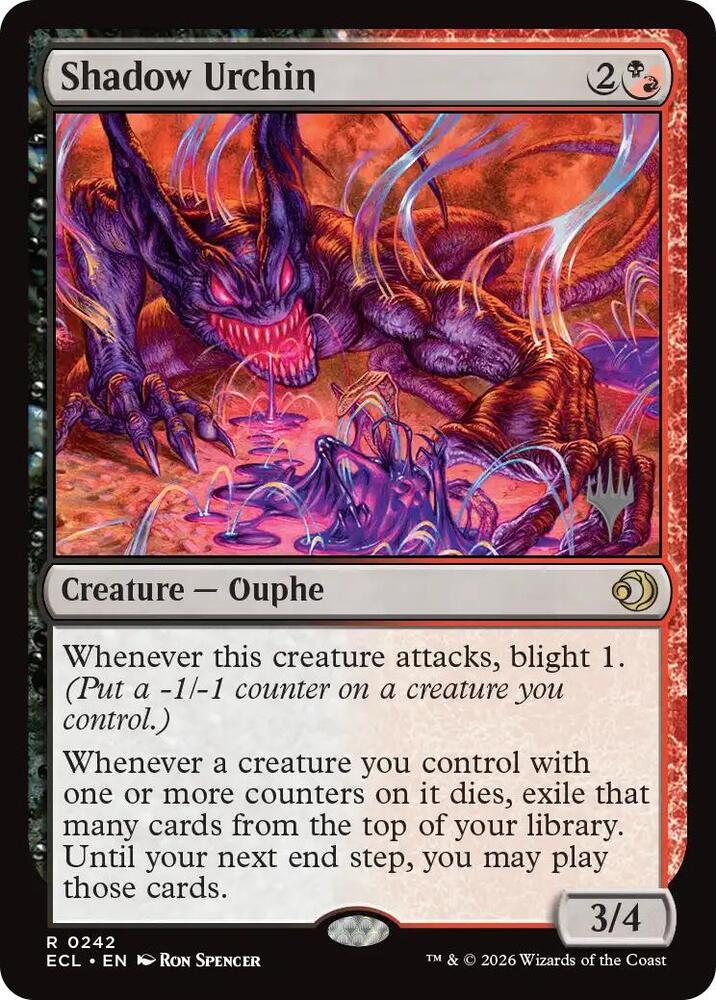 Shadow Urchin (242) [Lorwyn Eclipsed Promos]