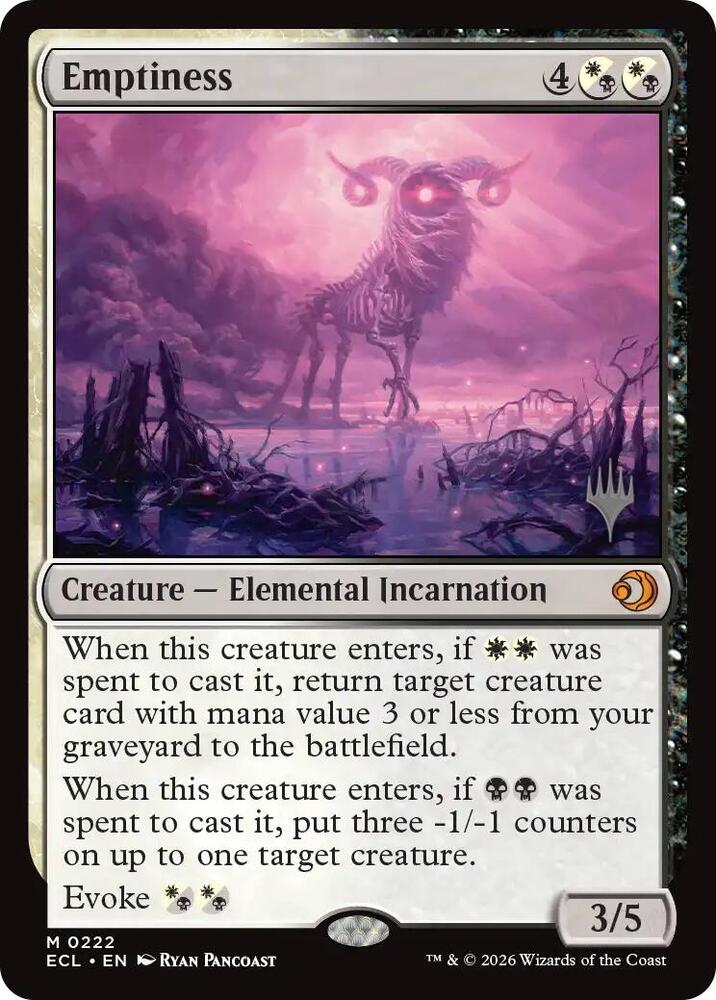 Emptiness (222) [Lorwyn Eclipsed Promos]