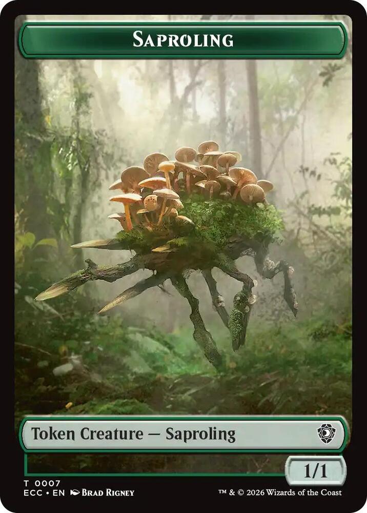 Saproling // Poison Counter Double-Sided Token (7 // 13) [Lorwyn Eclipsed Commander]