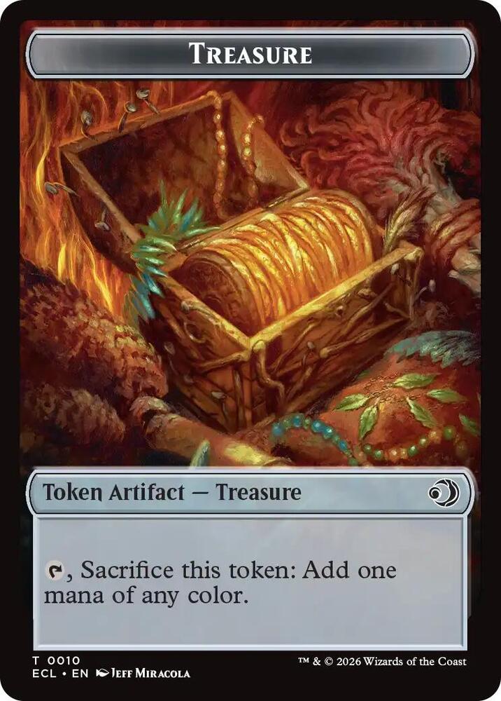 Treasure // Copy Double-Sided Token (10 // 1) [Lorwyn Eclipsed Commander]