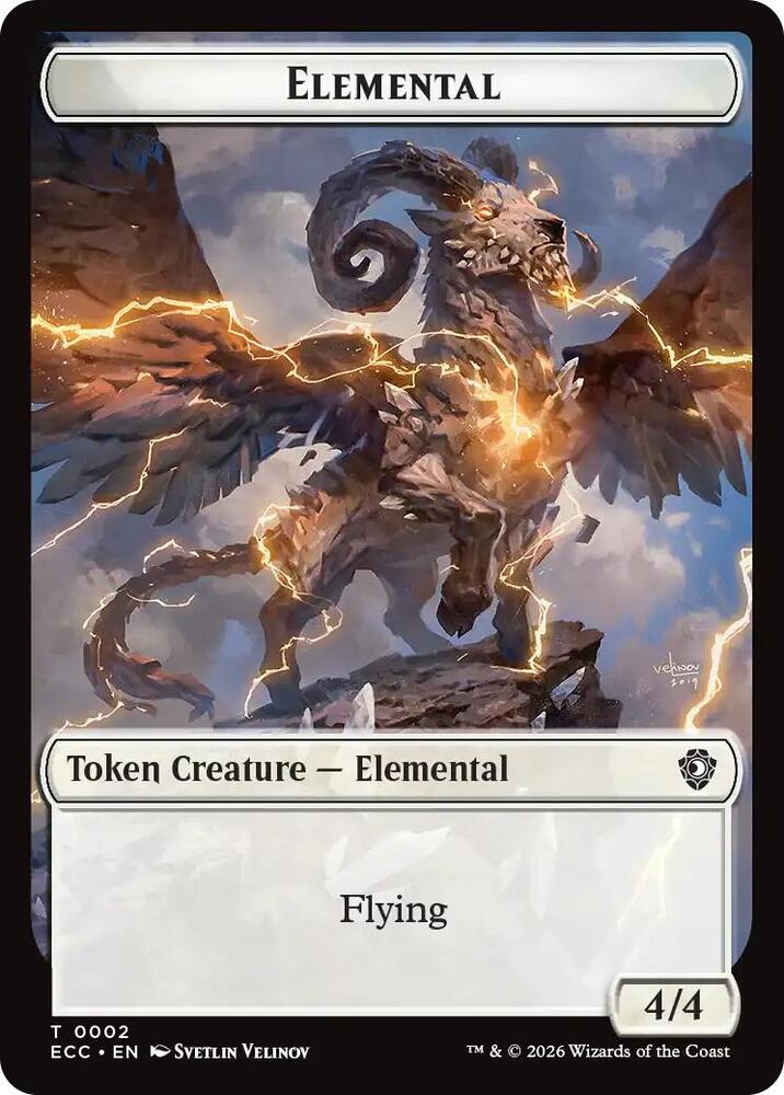 Elemental (0002) // Elemental (0009) Double-Sided Token (2 // 9) [Lorwyn Eclipsed Commander]