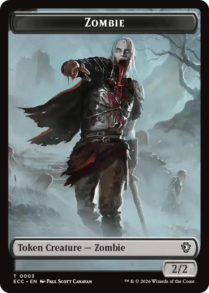 Zombie // Snake Double-Sided Token (3 // 8) [Lorwyn Eclipsed Commander]