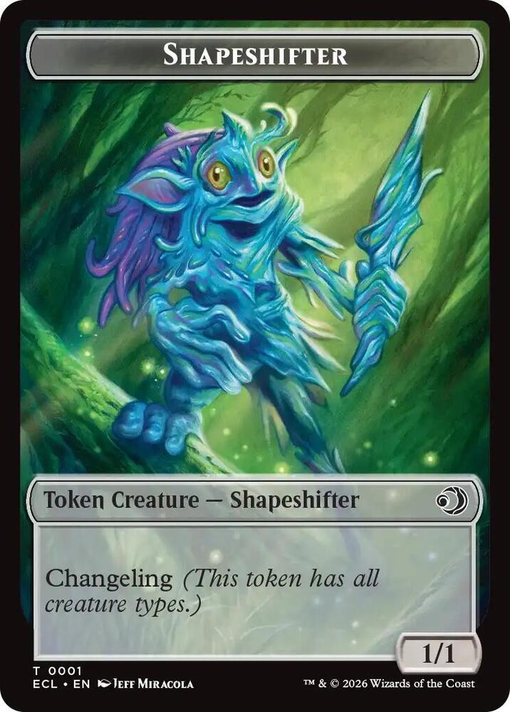 Shapeshifter // Merfolk Double-Sided Token (1 // 8) [Lorwyn Eclipsed]