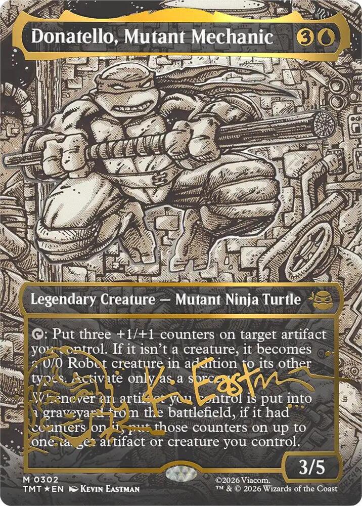 Donatello, Mutant Mechanic (Borderless) (Gold-Stamped Signature) (302) [Teenage Mutant Ninja Turtles]