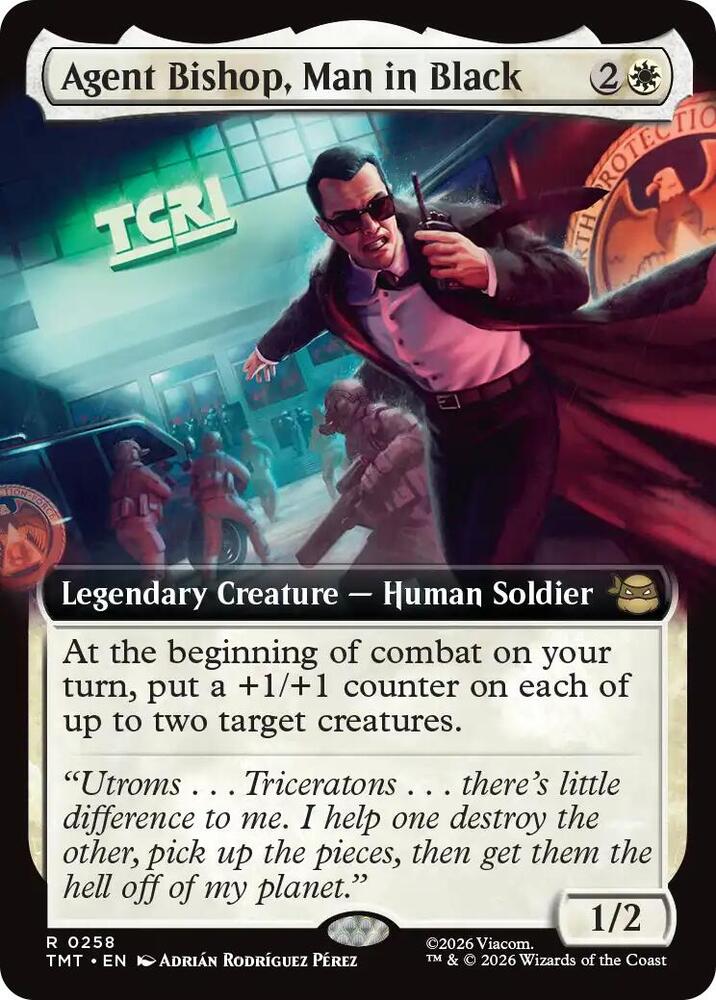 Agent Bishop, Man in Black (Extended Art) (258) [Teenage Mutant Ninja Turtles]