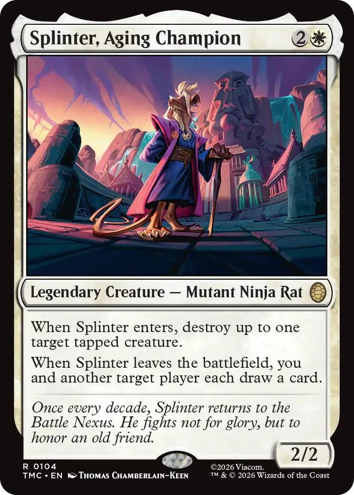 Splinter, Aging Champion (104) [Teenage Mutant Ninja Turtles Commander]