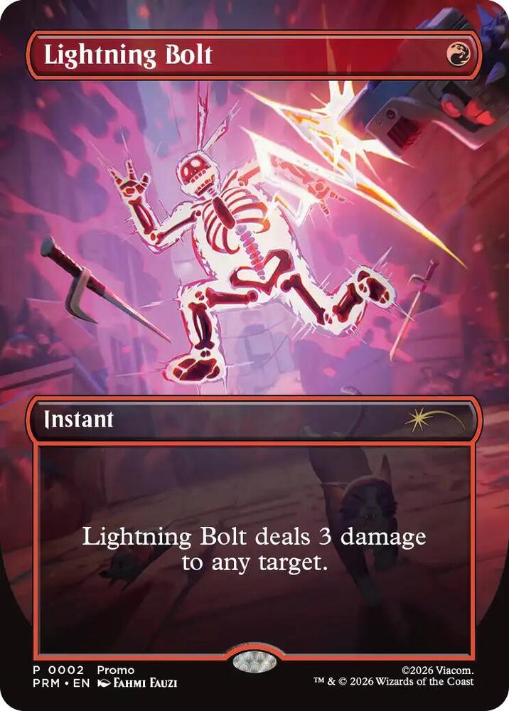 Lightning Bolt (Borderless) (2) [Unique and Miscellaneous Promos]
