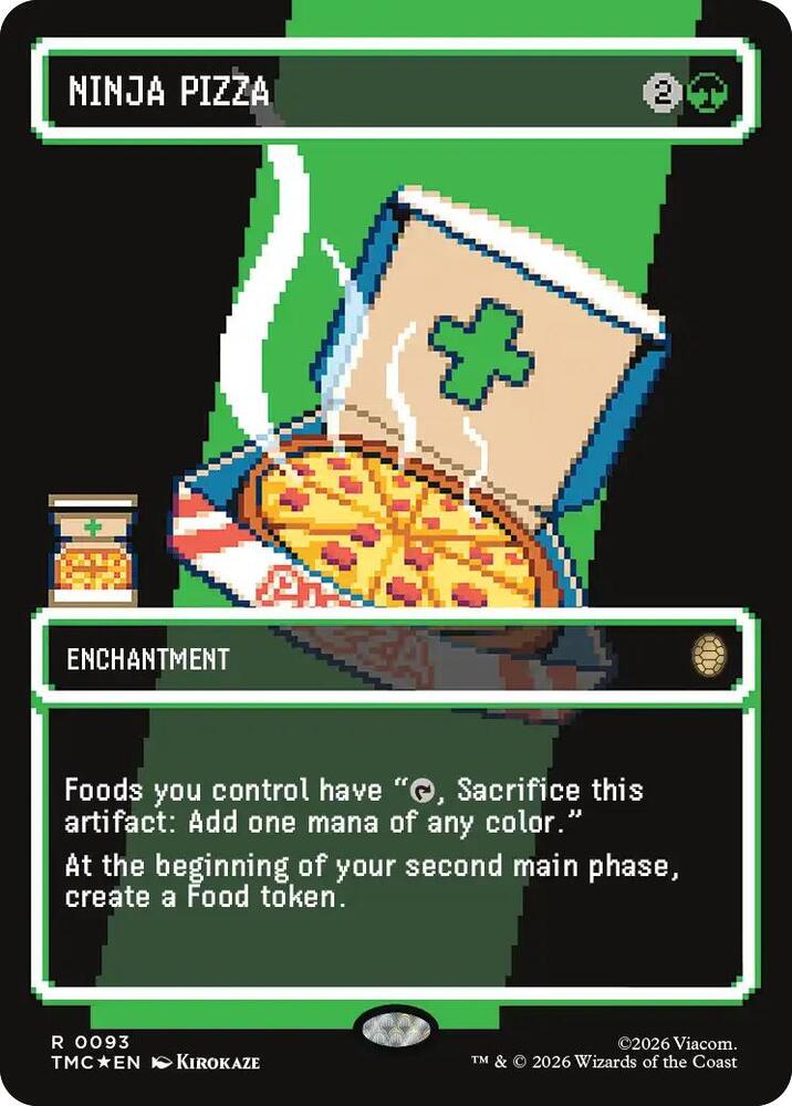 Ninja Pizza (Borderless) (Surge Foil) (93) [Teenage Mutant Ninja Turtles Commander]