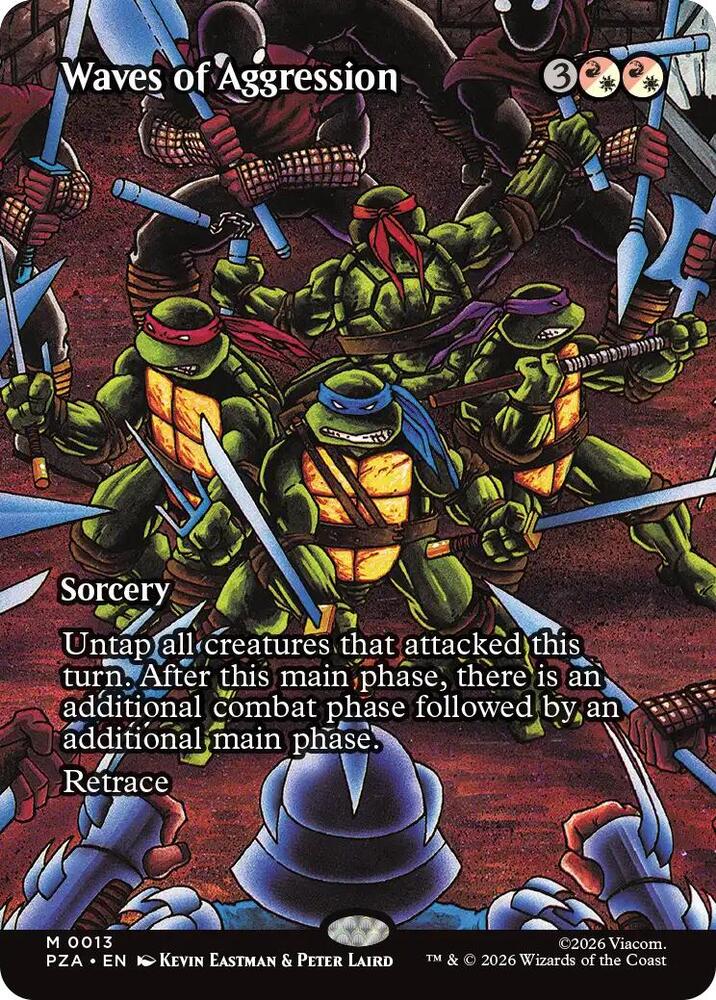 Waves of Aggression (Borderless) (13) [Teenage Mutant Ninja Turtles Source Material]