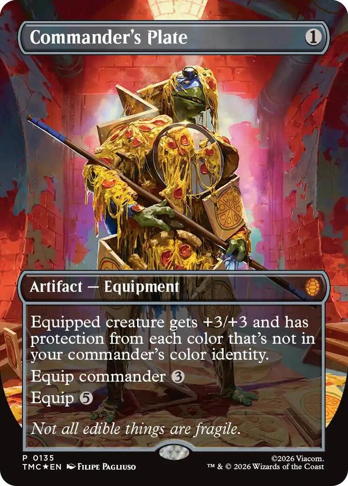 Commander's Plate (Borderless) (135) [Teenage Mutant Ninja Turtles Commander]