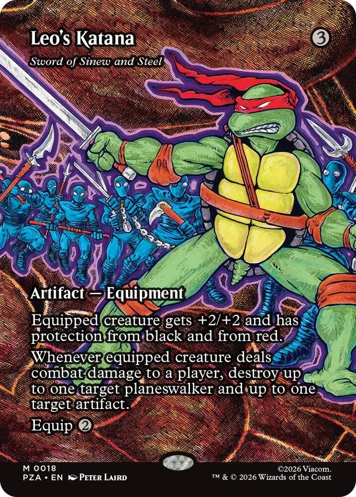 Leo's Katana - Sword of Sinew and Steel (Borderless) (18) [Teenage Mutant Ninja Turtles Source Material]