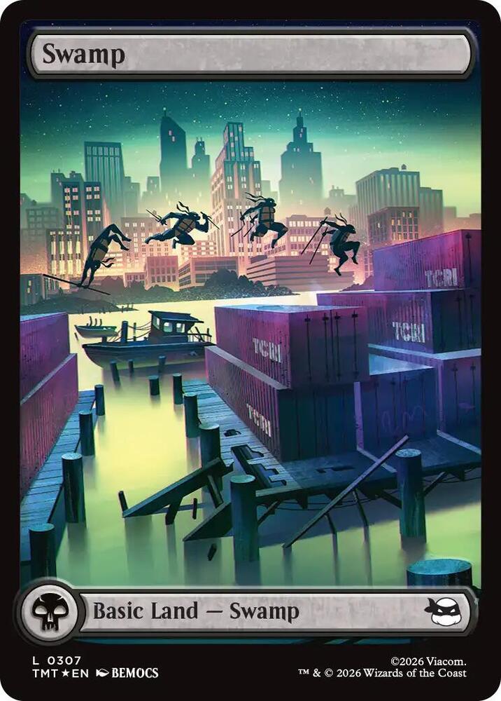Swamp (0307) (Surge Foil) [Teenage Mutant Ninja Turtles]