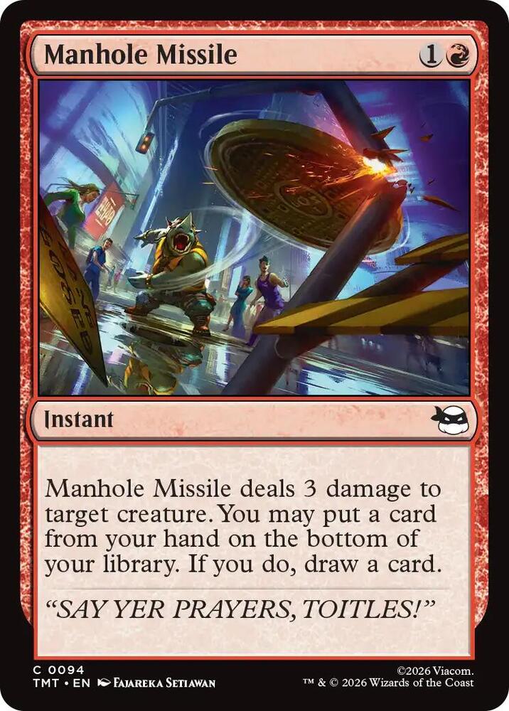 Manhole Missile (94) [Teenage Mutant Ninja Turtles]