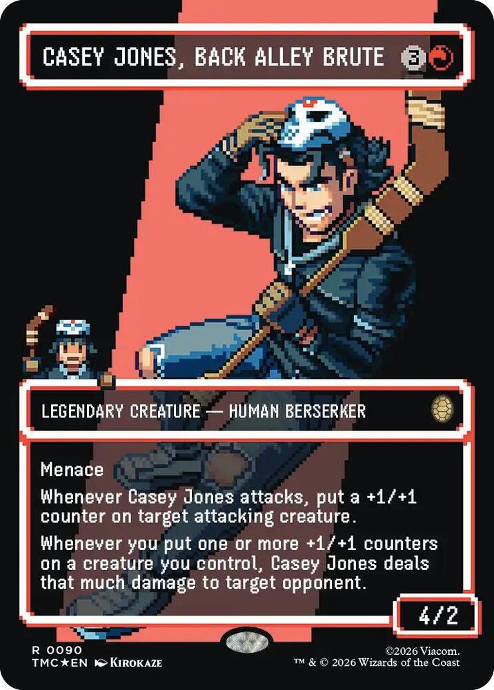 Casey Jones, Back Alley Brute (Borderless) (Surge Foil) (90) [Teenage Mutant Ninja Turtles Commander]