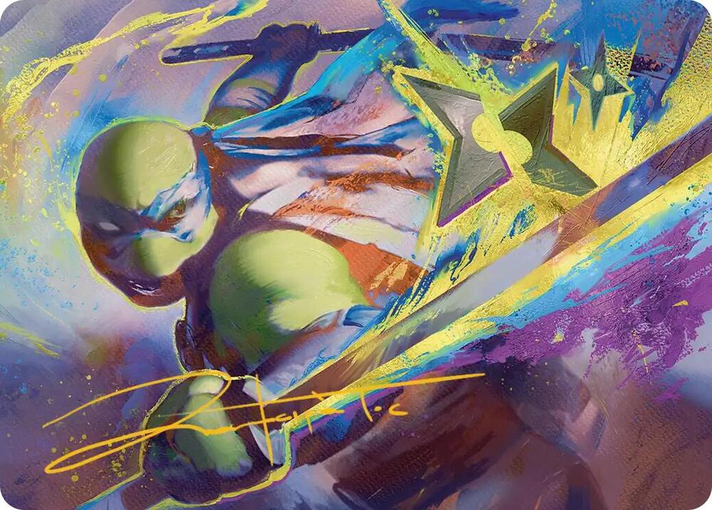 Leonardo's Technique Art Card (Gold-Stamped Signature) (2) [Teenage Mutant Ninja Turtles Art Series]
