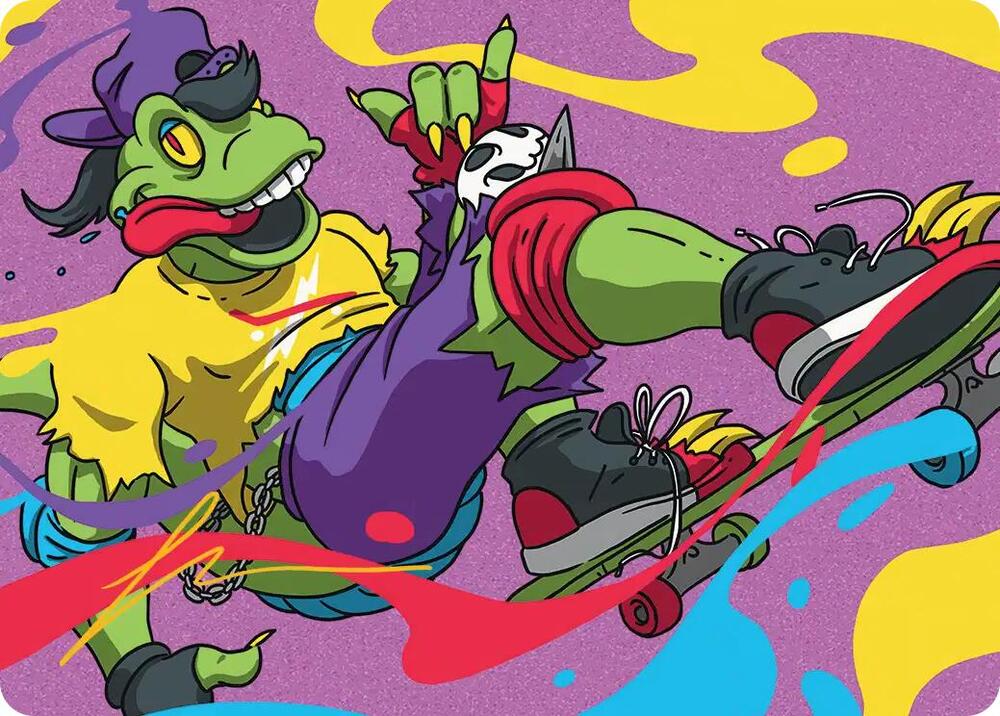 Mondo Gecko Art Card (Gold-Stamped Signature) (26) [Teenage Mutant Ninja Turtles Art Series]