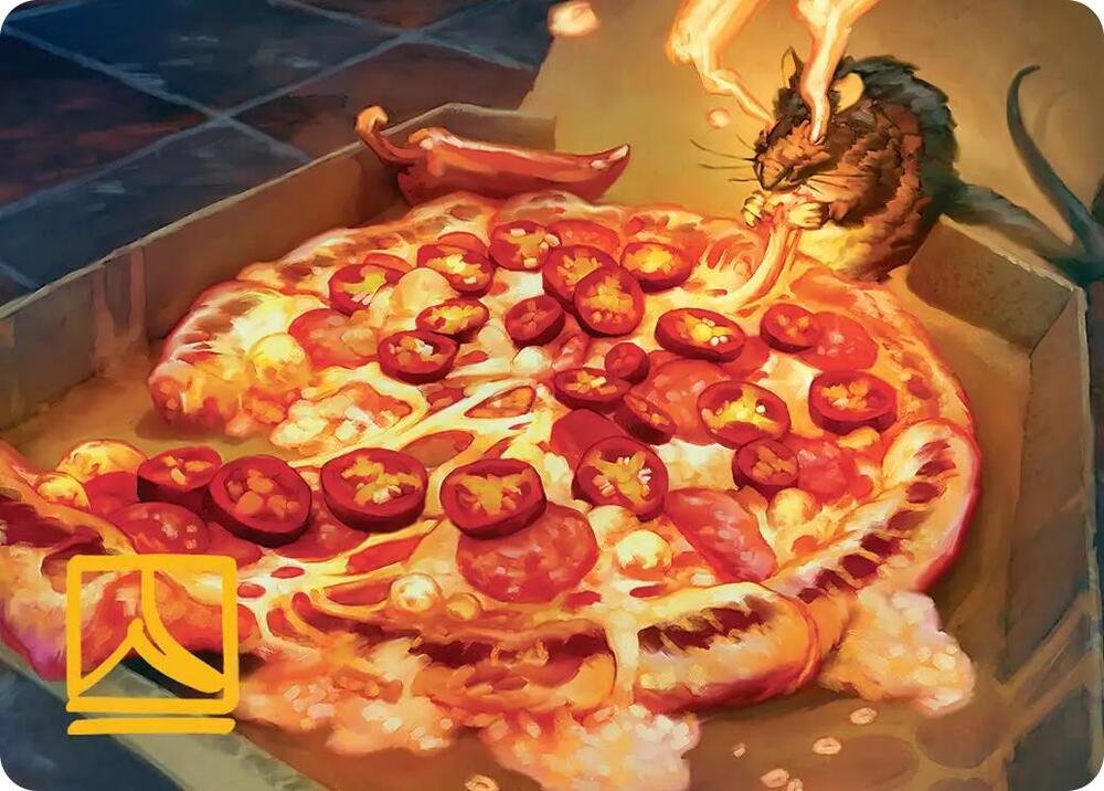 Spicy Oatmeal Pizza Art Card (Gold-Stamped Signature) (11) [Teenage Mutant Ninja Turtles Art Series]